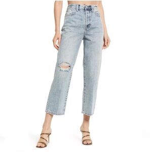 Pistola cassie super high waist peak distressed straight leg ankle jeans BNWT